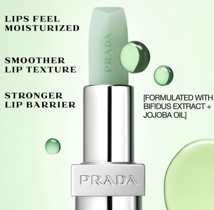PRADA Moisturizing Lip Balm Universal Green Balm Colorless 100