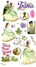DISNEY DIMENSIONAL STICKERS "PRINCESS TIANA " BY EK SUCCESS OUT  OF THE VAULT