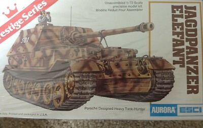 VINTAGE AURORA ESCI JAGDPANZER ELEFANT 1/72 SCALE #6214