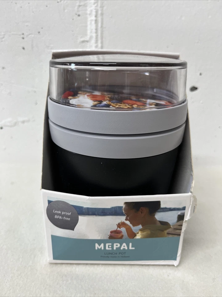 XP17 - Mepal Ellipse 500 + 200ml Lunchbox - Black Edition - Pot - Dose - Mittag