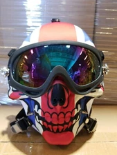 Gas Mask hookah British blue white and red water shisha acrylic pipe fabrics 