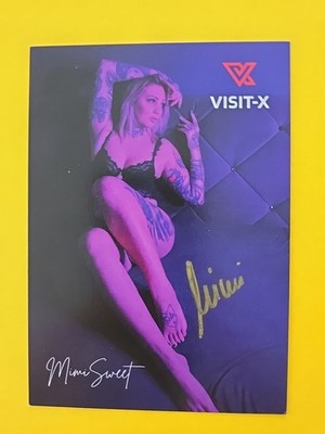 MIMI SWEET AUTOGRAMM SIGNIERT AUTOGRAPH SIGNED Autogrammkarte Erotik MODEL