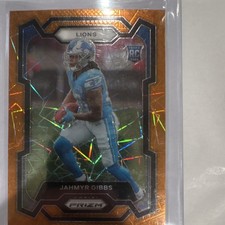 2023 Panini Prizm - Jahmyr Gibbs #331 Orange Cracked Ice Rookie Detroit Lions