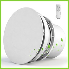 Badl&uuml;fter leise &Oslash; 100mm mit Fernbedienung Nachlauf Bad WC Wand Ventilator Abluft