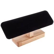 NBEADS Wooden Watch Display Stand, Black Velvet TBar Bracelet Holder Jewelry ...