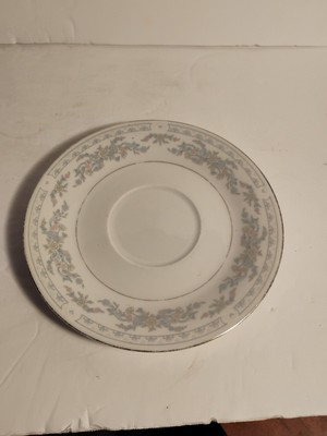 Somerset Excel 5.95-in Plate Blue Silver Floral Plate