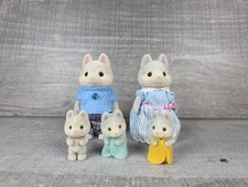 Calico Critters Sylvanian Families Husky Dog Family of 5 Triplets b187
