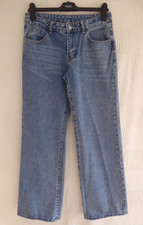 Shein dist/bleach wide leg Jeans W 30" i'leg 30" Size 8 Label S