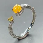 Jewelry gem Natural Opal Ring 925 Sterling Silver Size 7 /R461167