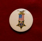 ORIGINAL CIVIL WAR GAR UNION VETERAN PIN BACK PATENT 1899