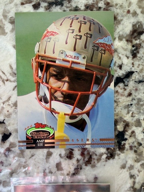 1992 TOPPS STADIUM CLUB NFL FOOTBALL ROOKIE CARD 49ers AMP LEE #583