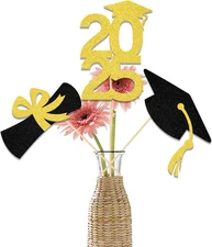 12Pcs Class of 2025 Graduation Centerpiece Sticks - College High School Graduati