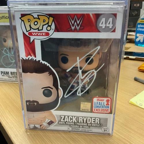 FUNKO POP WWE ZACK RYDER #44 2017 FALL CONVENTION EXCLUSIVE SIGNED PSA Authentic