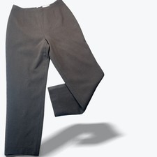 Oscar by Oscar de la Renta Black Crepe High Waisted Straight Leg Pants Size 8