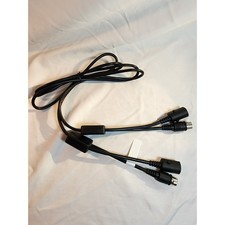 MIDI 5-Pin DIN Y-Splitter Cable Dual Male to Female with Ferrite Core Black