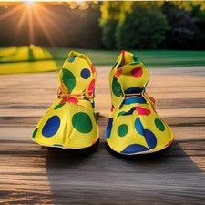 Adult Bright Polka Dot Clown Costume Shoes 1 Size Up To Mens 11 New Sealed