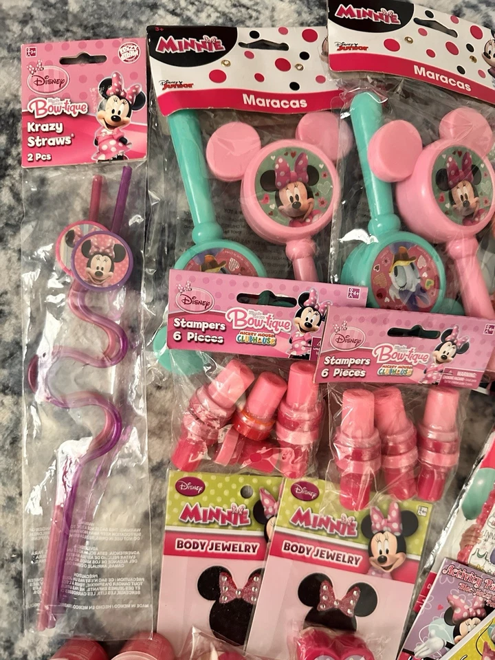 Pacote favorito de festa Disney Minnie Mouse para 2 bolsas de guloseimas, tudo novo em folha! #1 - Imagem 2 de 4