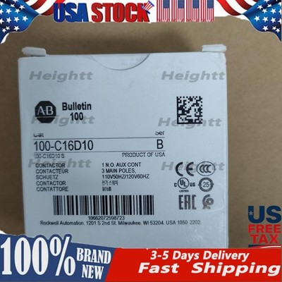 Allen-Bradley 100-C16D10 16 AMP 120VAC COIL IEC Contactor New Factory Sealed