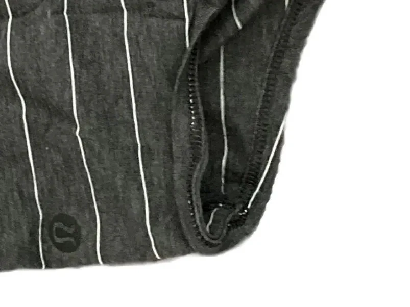 lululemon T-shirt Femme Gris Rayé Nœud Casual (EU 34, INT XS) - Photo 4/4