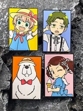 4Pcs Spy x Family Manga Characters Enamel 2.0" Pin Metal Badge Brooch