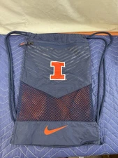 Nike Vapor Gym Sack Drawstring Bag Illinois Fighting Illini Blue Orange