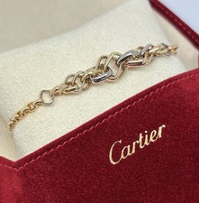 Cartier Trinity Tricolour Cushion Bracelet 18ct White Yellow Rose Gold 2025 18cm