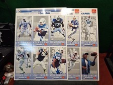 NFL, Indianapolis Colts, McDonald's 1993  Game Day Cards Sheets A, B, C