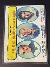 1971 Topps Hockey #6 Jacques Plante / Ed Giacomin / Tony Esposito VG Hockey
