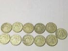 Lot of 11 Ben Franklin Silver Half Dollars 90% Silver