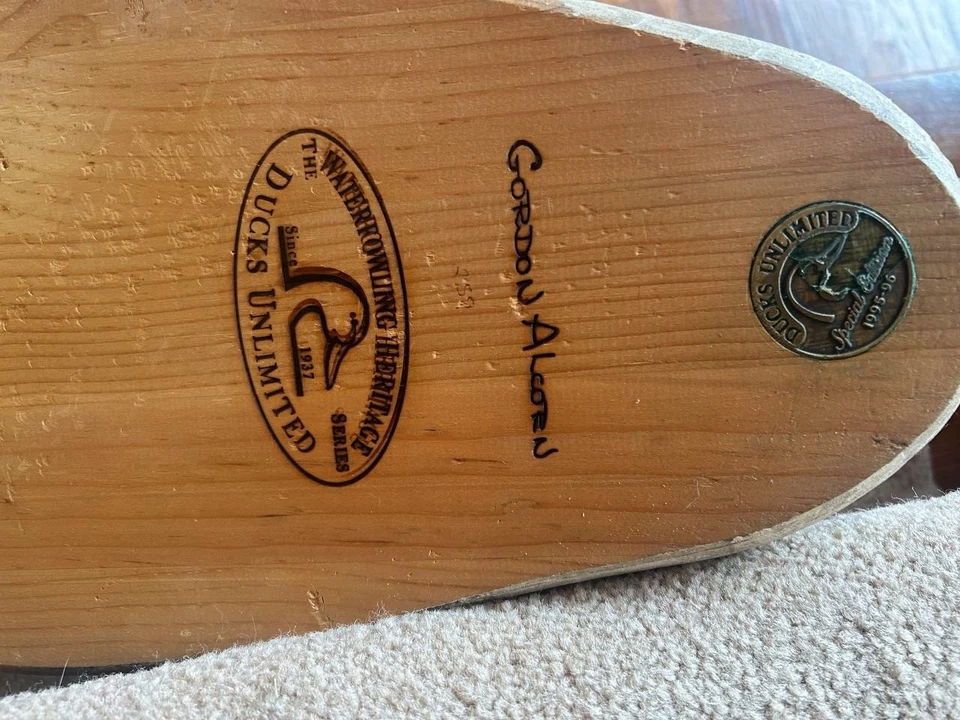 Señuelo de ganso de Canadá 22,5" Ducks Unlimited Gordon Alcorn edición especial 1995-96 Foto 2 de 3