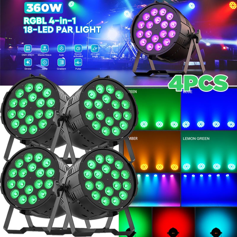 18LED Stage Lights RGBL LED Par Light DMX 360W Stage Lighting for