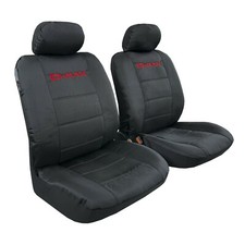 For Isuzu D-max Waterproof Canvas Black Universal Front Car Seat Covers