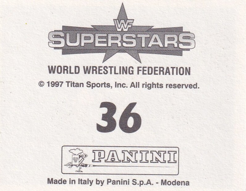 Sid WWF Panini Sticker Trading Card Wrestling WWE 1997 #36 WWF