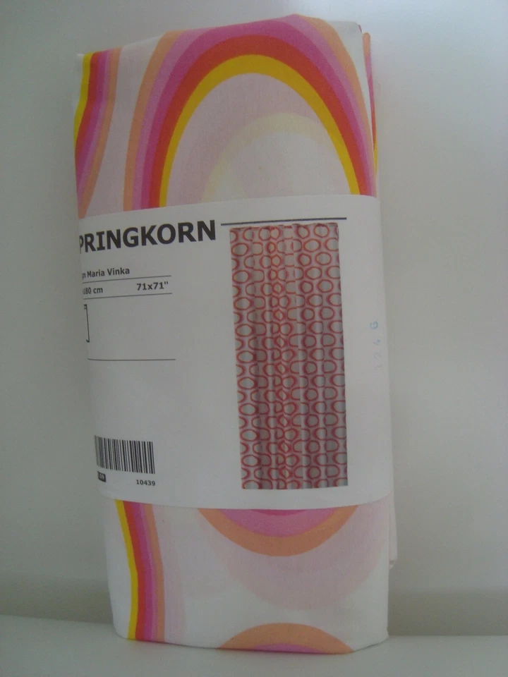 SPRINGKORN Cortina de Ducha Blanco Naranja Rosa Blanco Azul Poli Algodón NUEVO IKEA   Foto 3 de 4