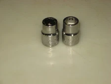 TWO (2) NEW 3/8"-dr 3/8" STD. SOCKETS, 6-pt, POLISHED CHROME, KD # 521112