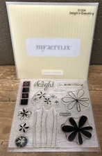 Close To My Heart Delight In Everything D1204 My Acrylix Scrapbook Stamp Set