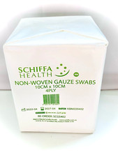 400 x GAUZE SWABS NON WOVEN 10CM X 10CM 4 PLY (4 PACKS OF 100)