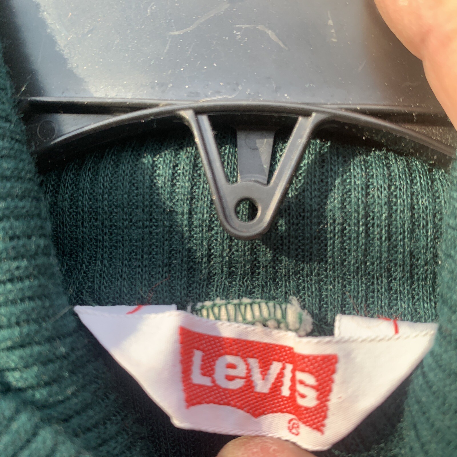 Levi’s Women's Green Basic Ribbed Turtle Neck L S… - image 4