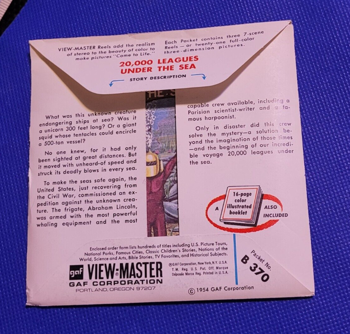 20,000 Legues Under the Sea - View-Master 3 Reel Packet - 1954