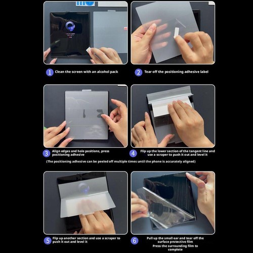 für Samsung W25 Handy-Schutzfolie HD Innen-/Außenbildschirm-Rückseitenschut W7L9 - Zdjęcie 8 z 19
