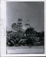 1957 Press Photo Vanguard rocket launch in Cape Canaveral, Florida - cvw19356