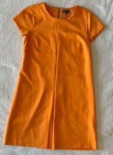 Vince Camuto Womens 0 Dress Short Sleeve A-line Orange Knee Length XS/S EUC