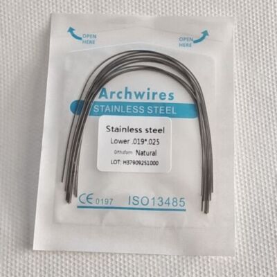 Dental Orthodontic Arch Wires Stainless Steel Natural Form Rectangular Arcs
