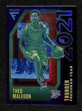 2020-21 Panini Flux Freshman Year Blue Prizm 01/99 Theo Maledon #21 Card