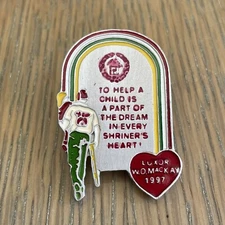 1997 Help A Child Shriner Freemason Masonic Luxor W.D. MacKay Snapback Pin