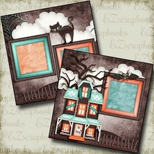 Haunt House - Halloween - 2 Premade Scrapbook Pages - EZ Layout 4364