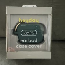 Heyday AirPods Gen 1  2 Earbud Case Cover with Brass Clip Rain Teal New