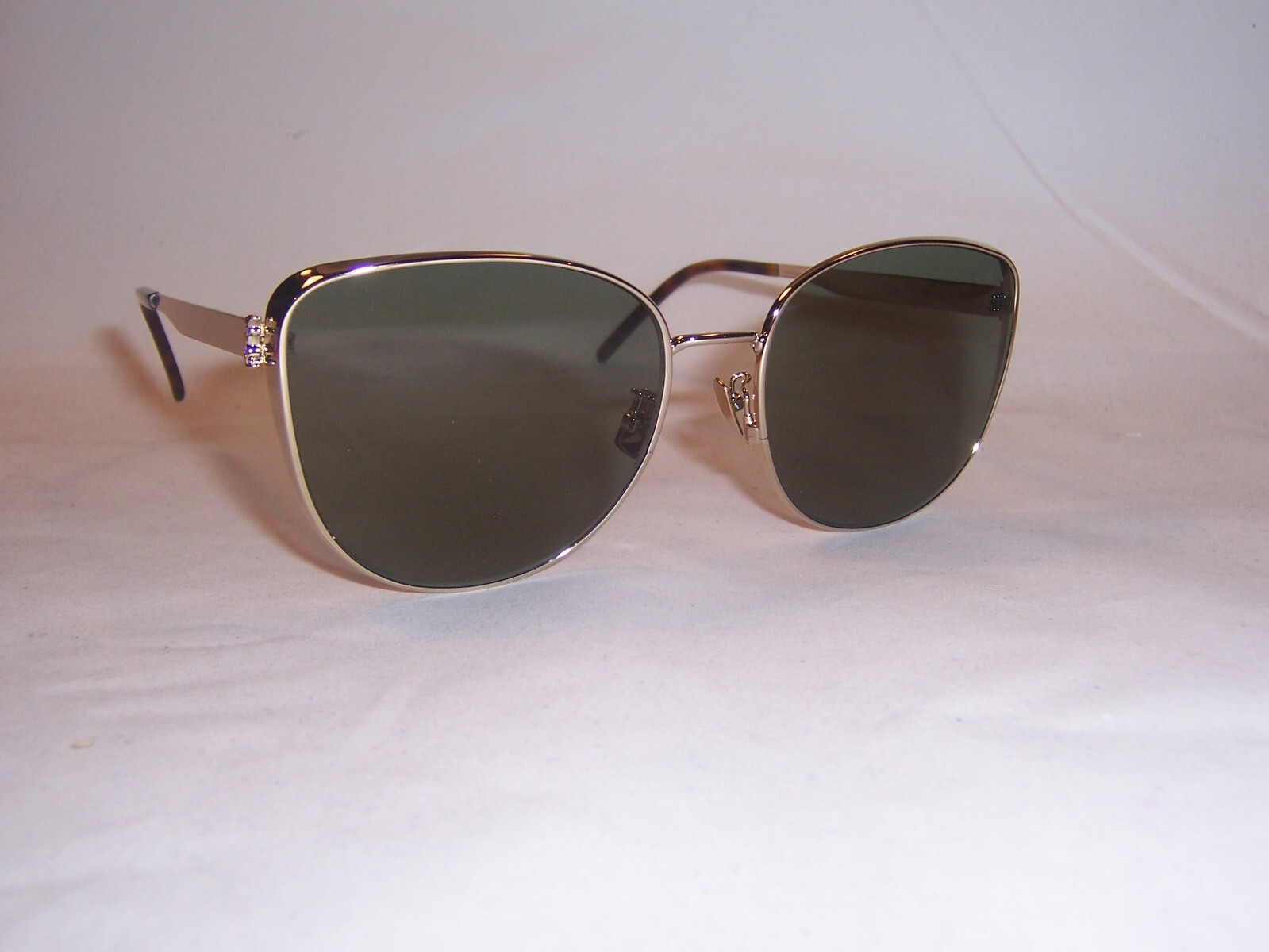 NUOVI OCCHIALI DA SOLE SAINT LAURENT SL M89 003 ORO VERDE AUTENTICI 89