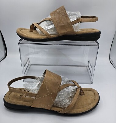 Life Stride Eclipse Brown Thong Sandals 10M Comfort NWOB Shoes  Flip Flops Dress