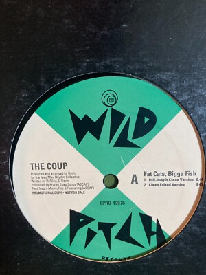 THE COUP - Fat Cats, Bigga Fish 12'' Vinyl Single 1994 Wild Pitch Promo VG+ Rare!